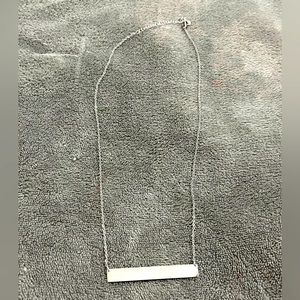 18 k gold plated silver engravable bar necklace